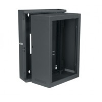 16 SPACE (28") ECONO SECTIONAL WALL RACK, FITS 15" DEEP EQUIP., BLACK FINISH